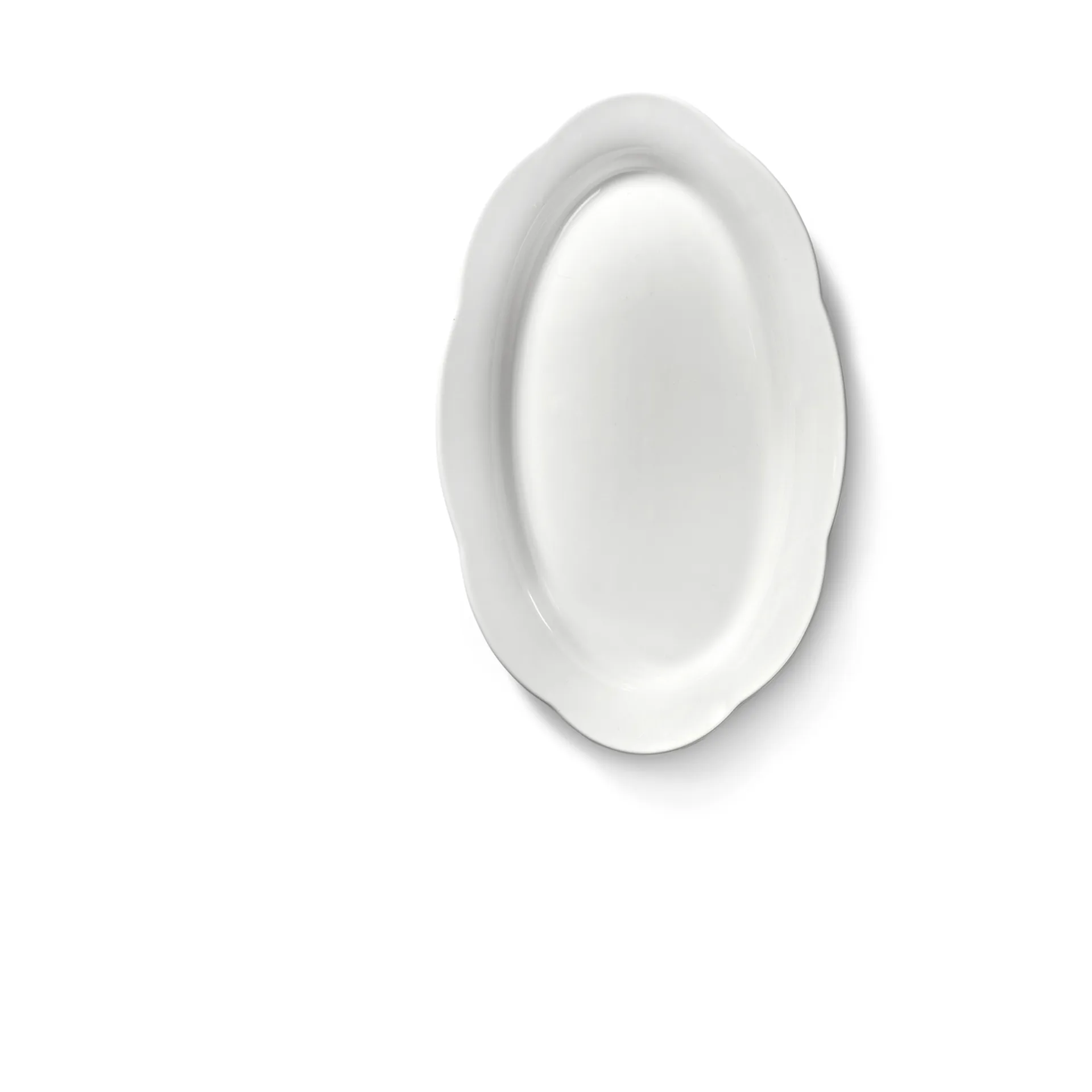 Silhouette prato oval fundo M 15x24,5 cm 2 un., Branco Serax