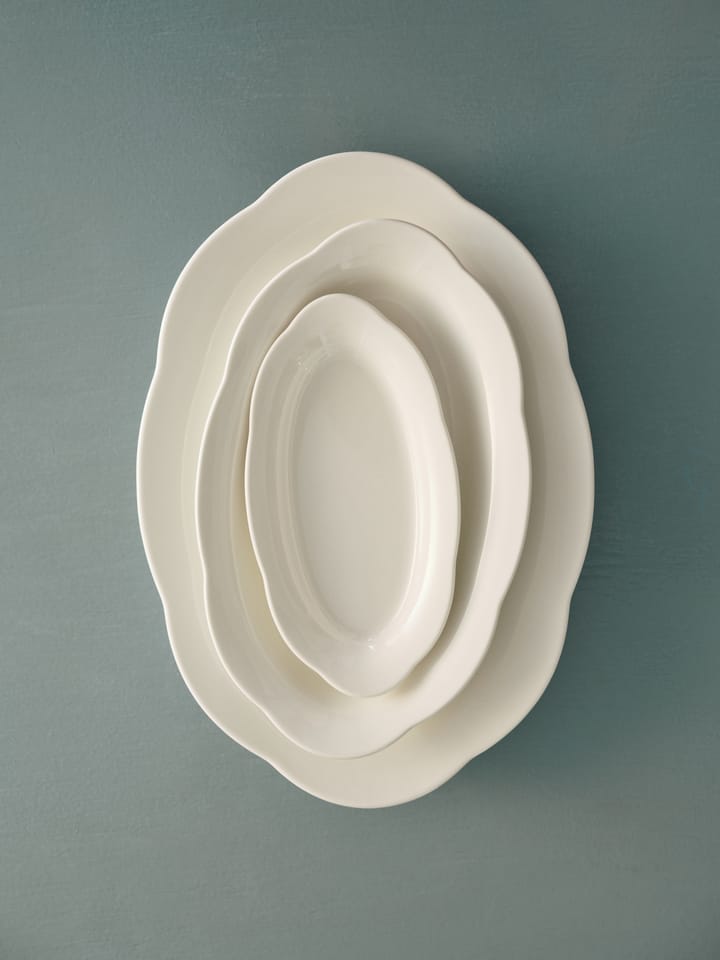 Silhouette prato oval fundo S 10x18,5 cm 2 un., Branco Serax