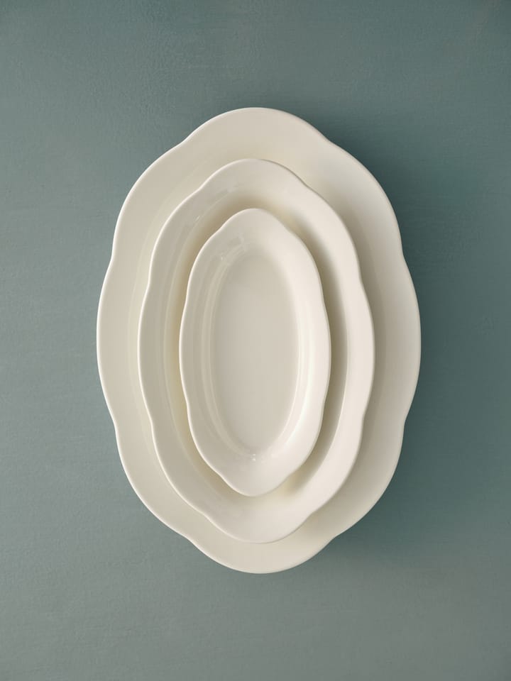 Silhouette prato oval fundo S 10x18,5 cm 2 un., Branco Serax