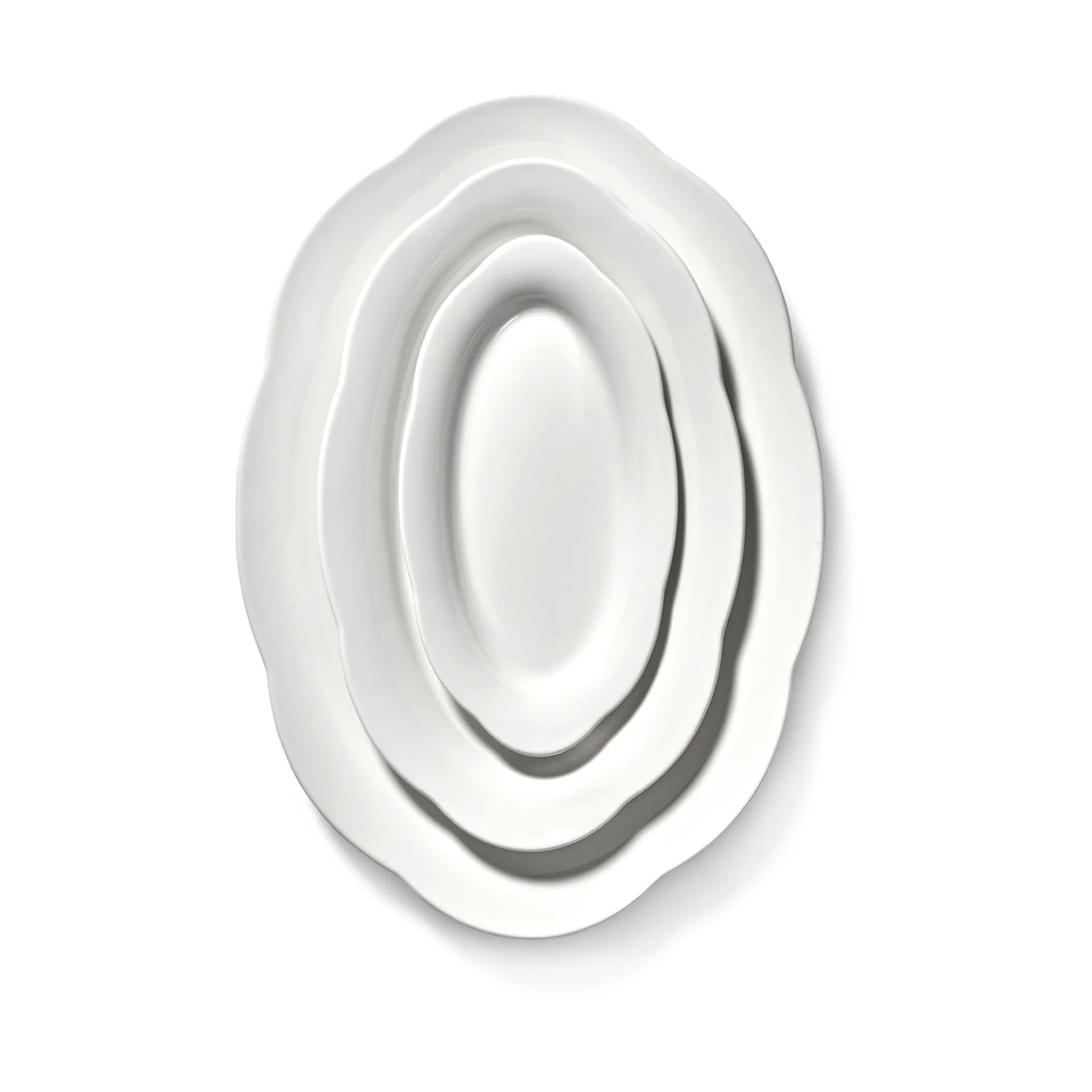 Silhouette prato oval fundo S 10x18,5 cm 2 un., Branco Serax
