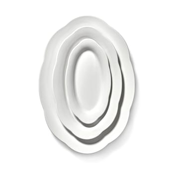 Silhouette prato oval fundo S 10x18,5 cm 2 un. - Branco - Serax