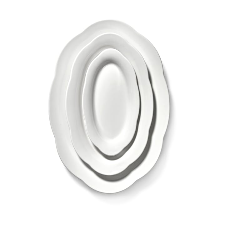 Silhouette prato oval fundo S 10x18,5 cm 2 un., Branco Serax