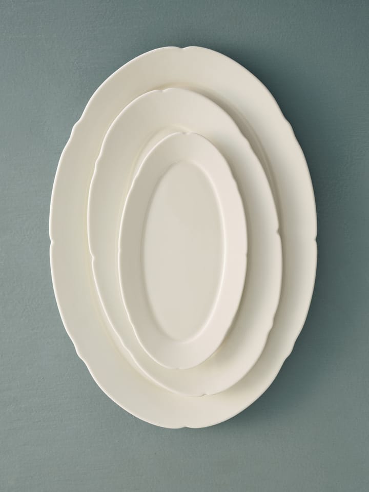 Silhouette prato oval L 21x30 cm 4 un., Branco Serax