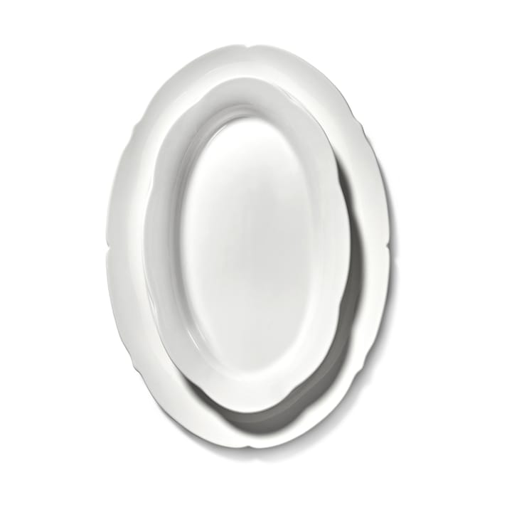 Silhouette prato oval L 21x30 cm 4 un., Branco Serax