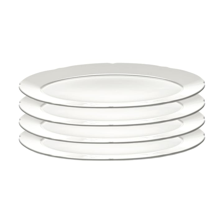 Silhouette prato oval M 15x24,5 cm 4 un. - Branco - Serax