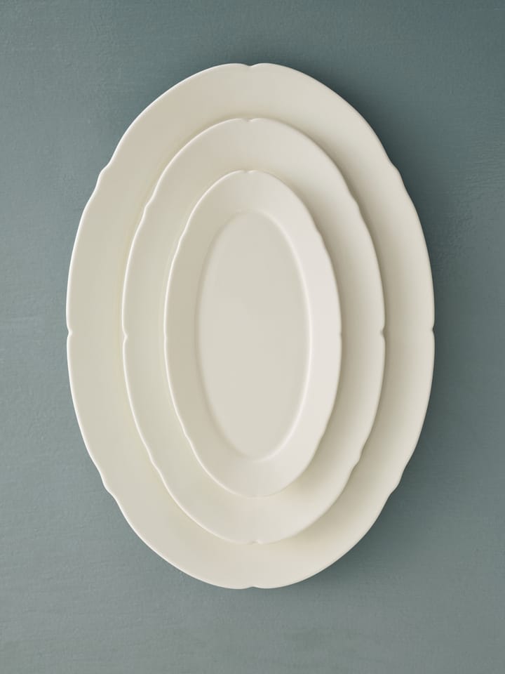 Silhouette prato oval M 15x24,5 cm 4 un., Branco Serax