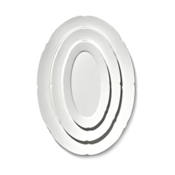 Silhouette prato oval M 15x24,5 cm 4 un. - Branco - Serax