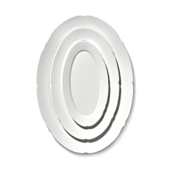 Silhouette prato oval M 15x24,5 cm 4 un., Branco Serax