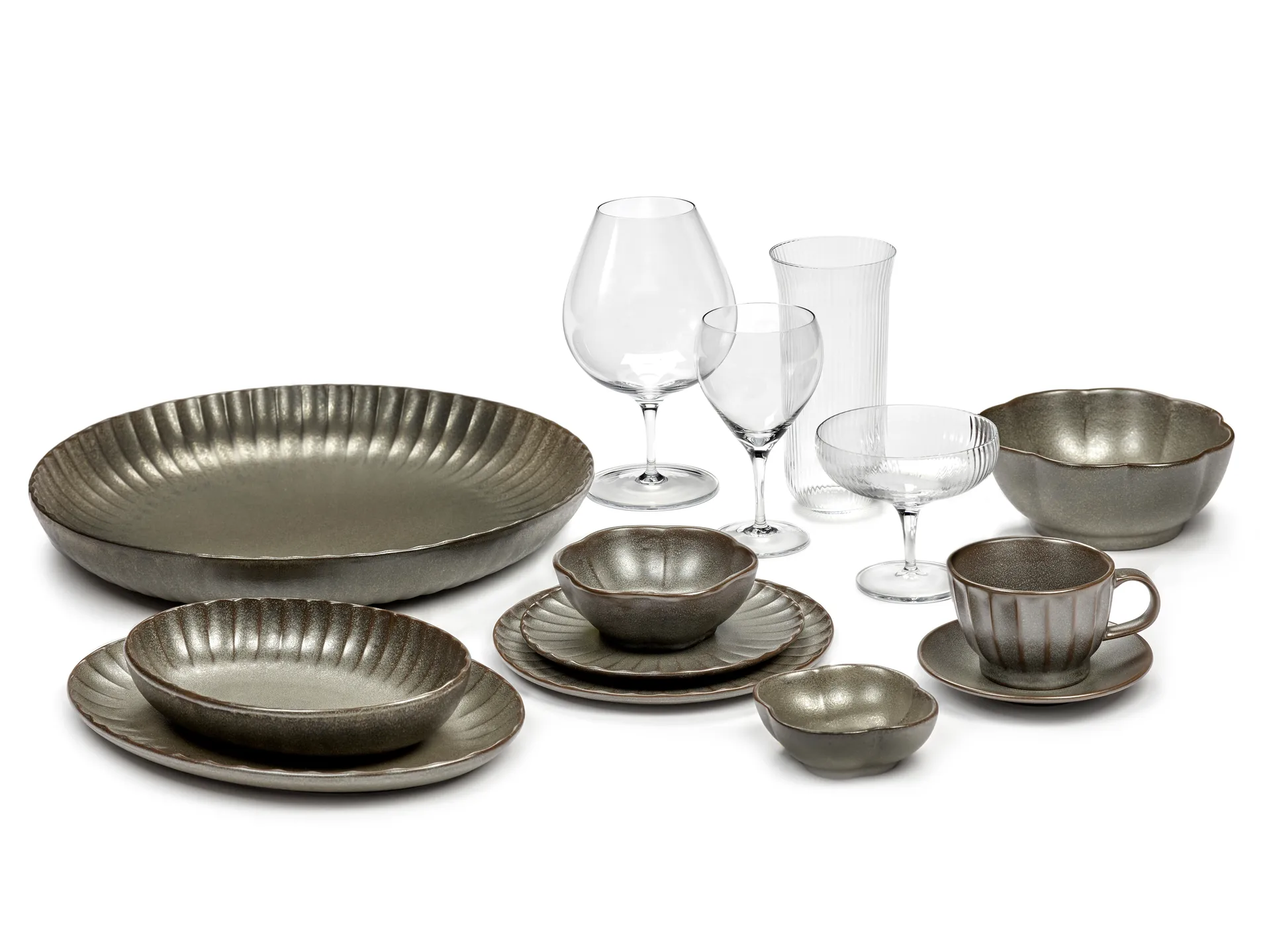 Tigela para servir Inku M Ø32 cm, Green Serax