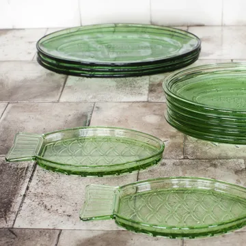 Travessa Fish & Fish 17x31 cm - verde - Serax