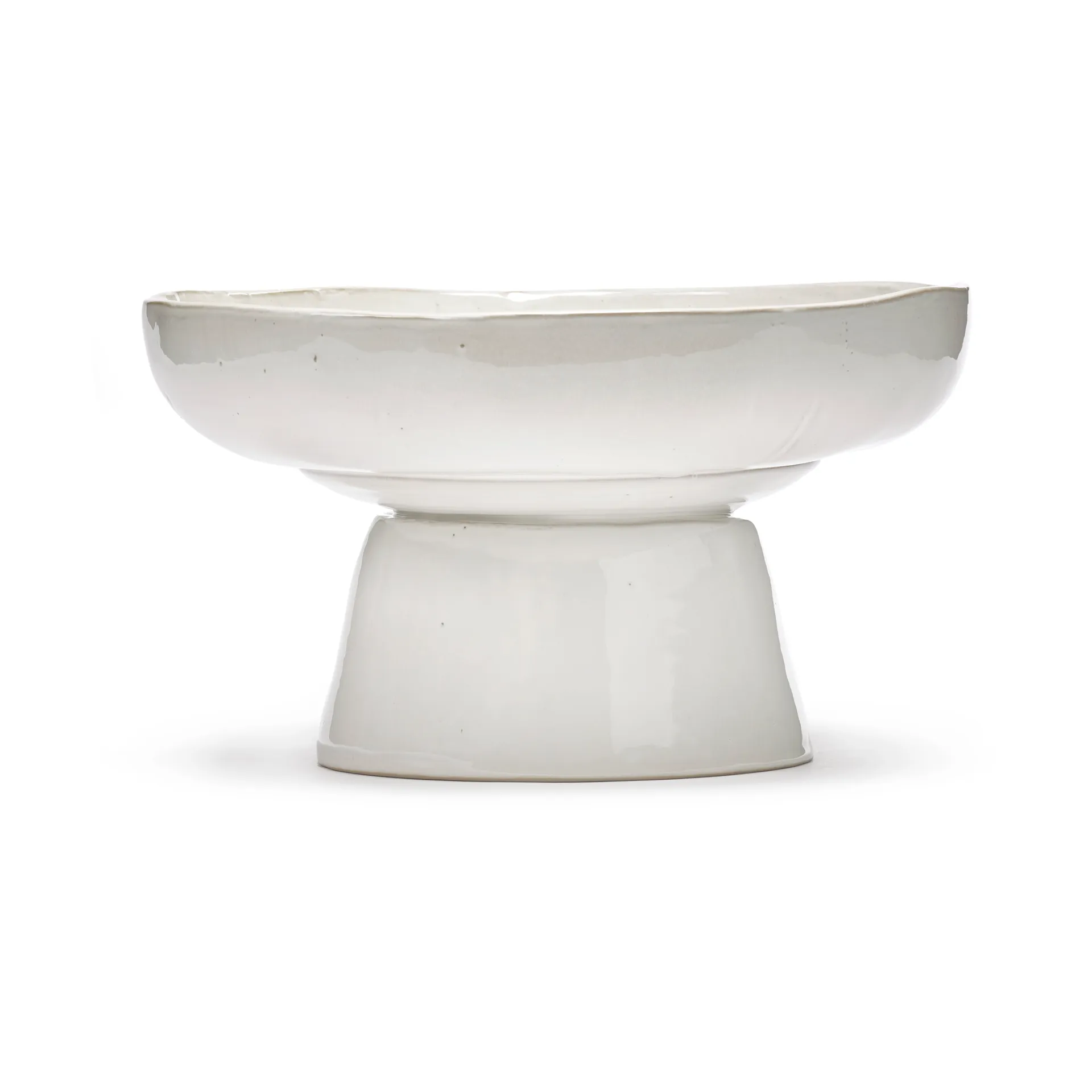 Travessa La Mère com pé Ø31 cm, Off-white  Serax