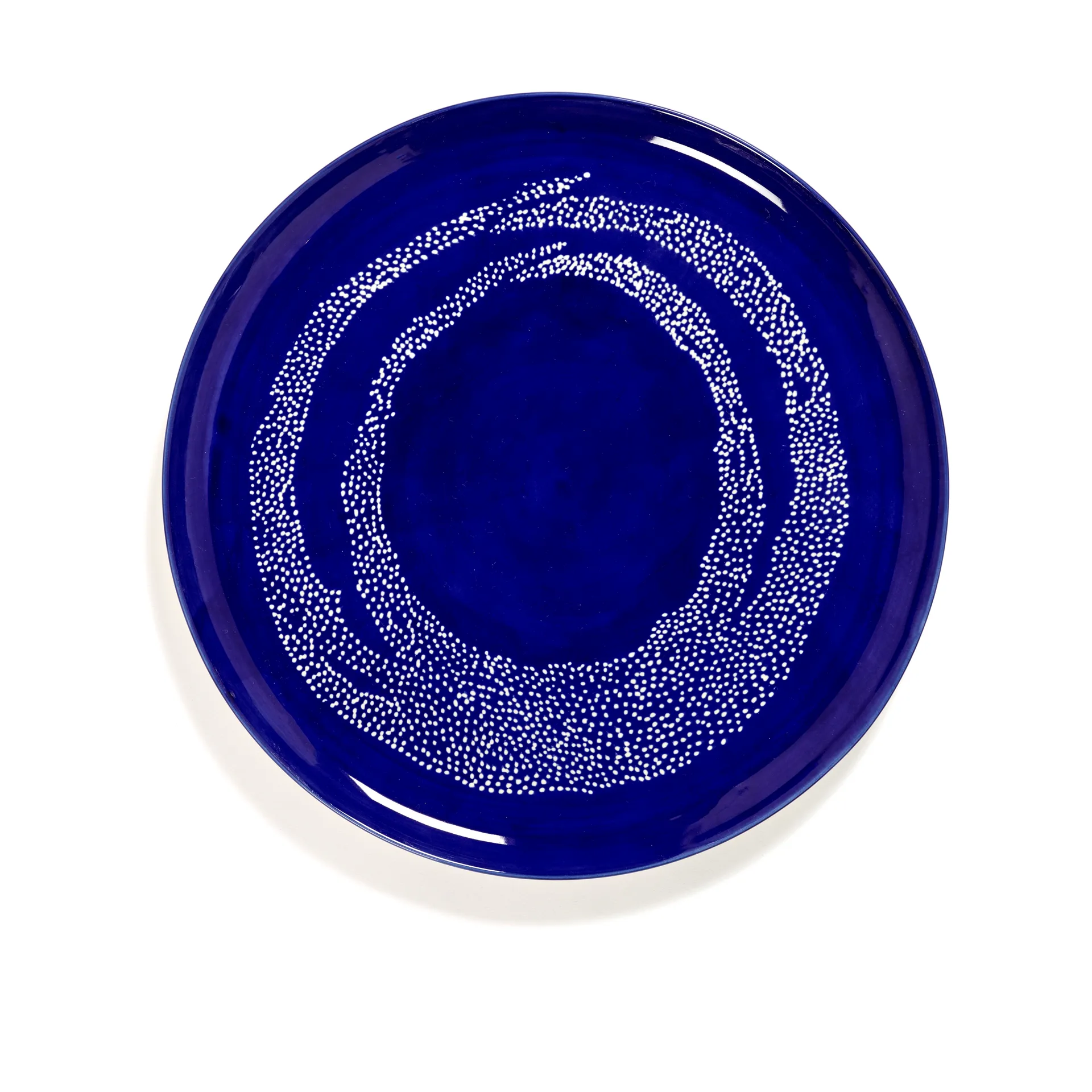 Travessa Ottolenghi Feast Ø35 cm, Dark blue dots-white Serax