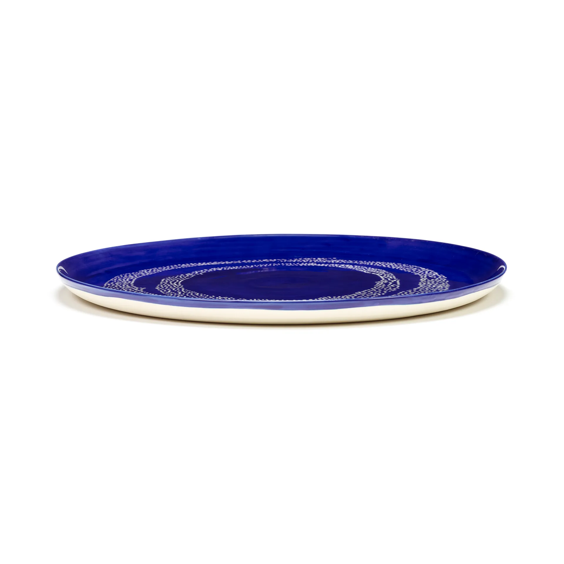 Travessa Ottolenghi Feast Ø35 cm, Dark blue dots-white Serax