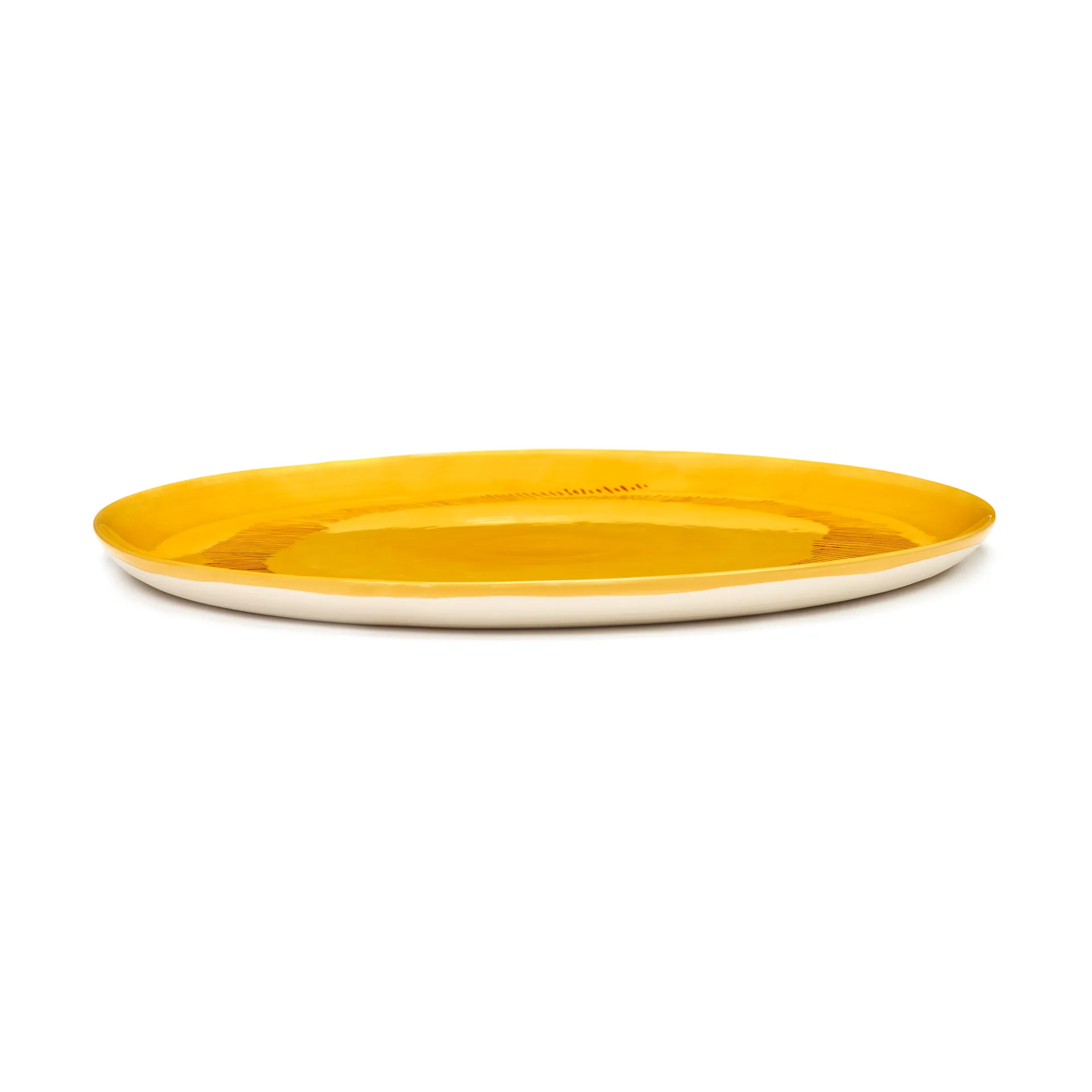 Travessa Ottolenghi Feast Ø35 cm, Yellow stripes-red Serax