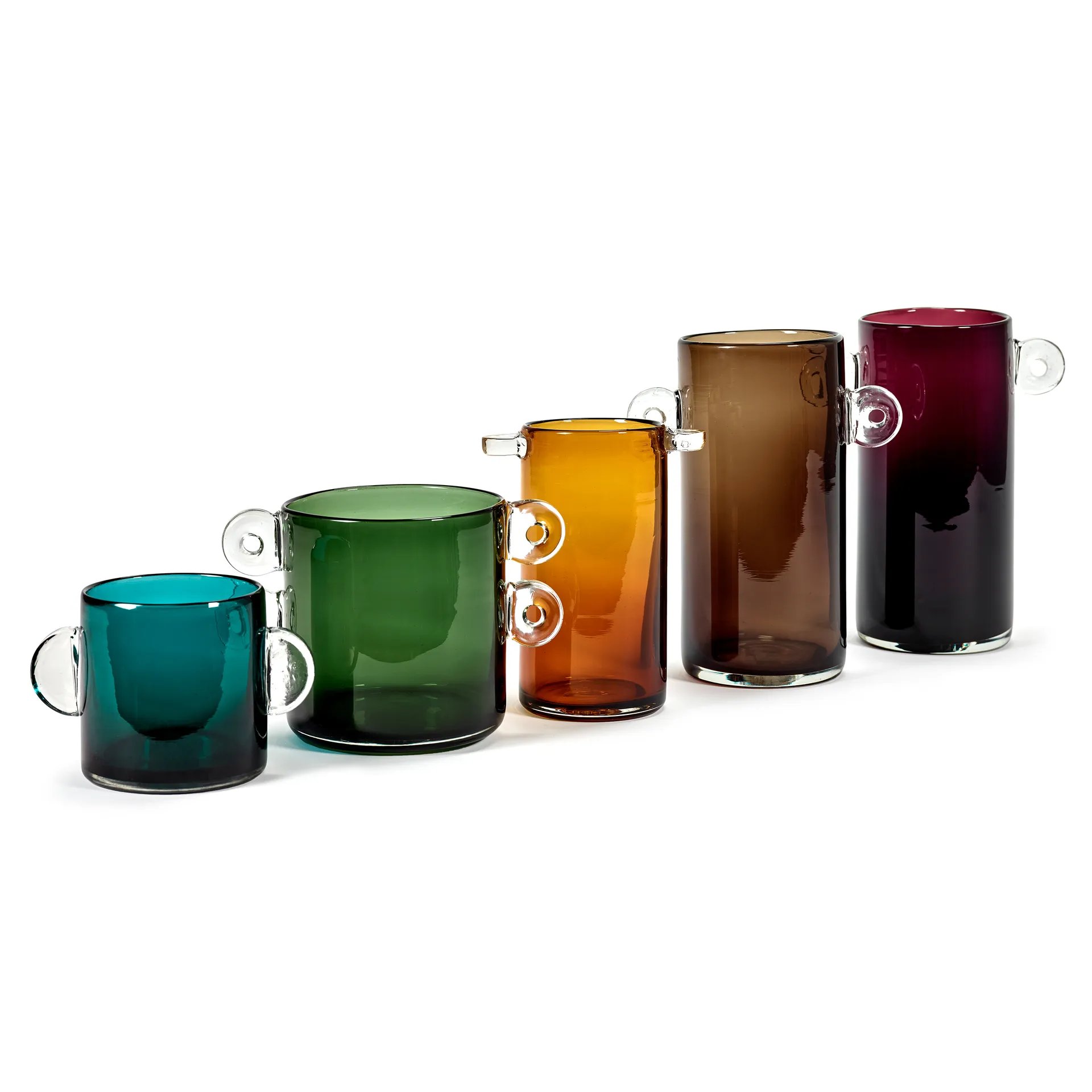 Vaso com pegas Wind & Fire 31 cm, castanho escuro Serax