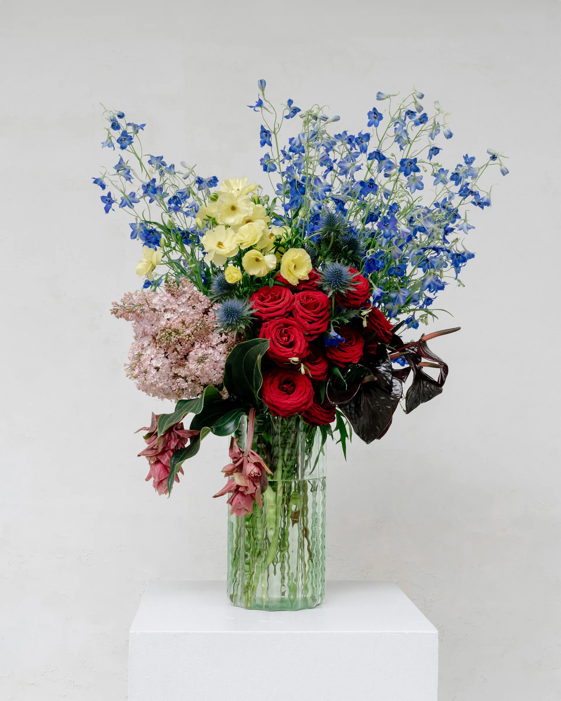 Vaso Waves 03 35 cm, Green-clear Serax