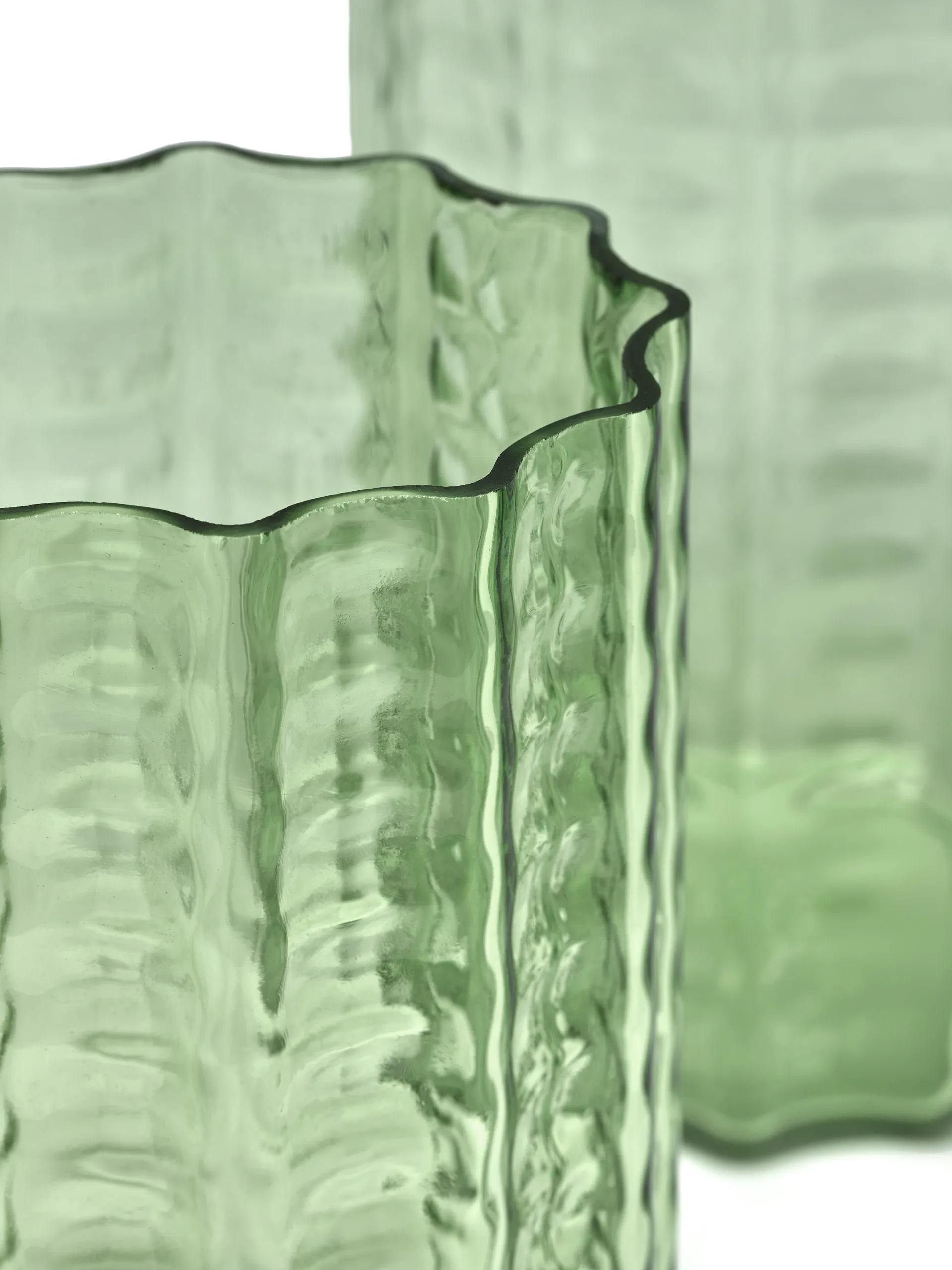 Vaso Waves 04 Ø18x21 cm, Green-clear Serax