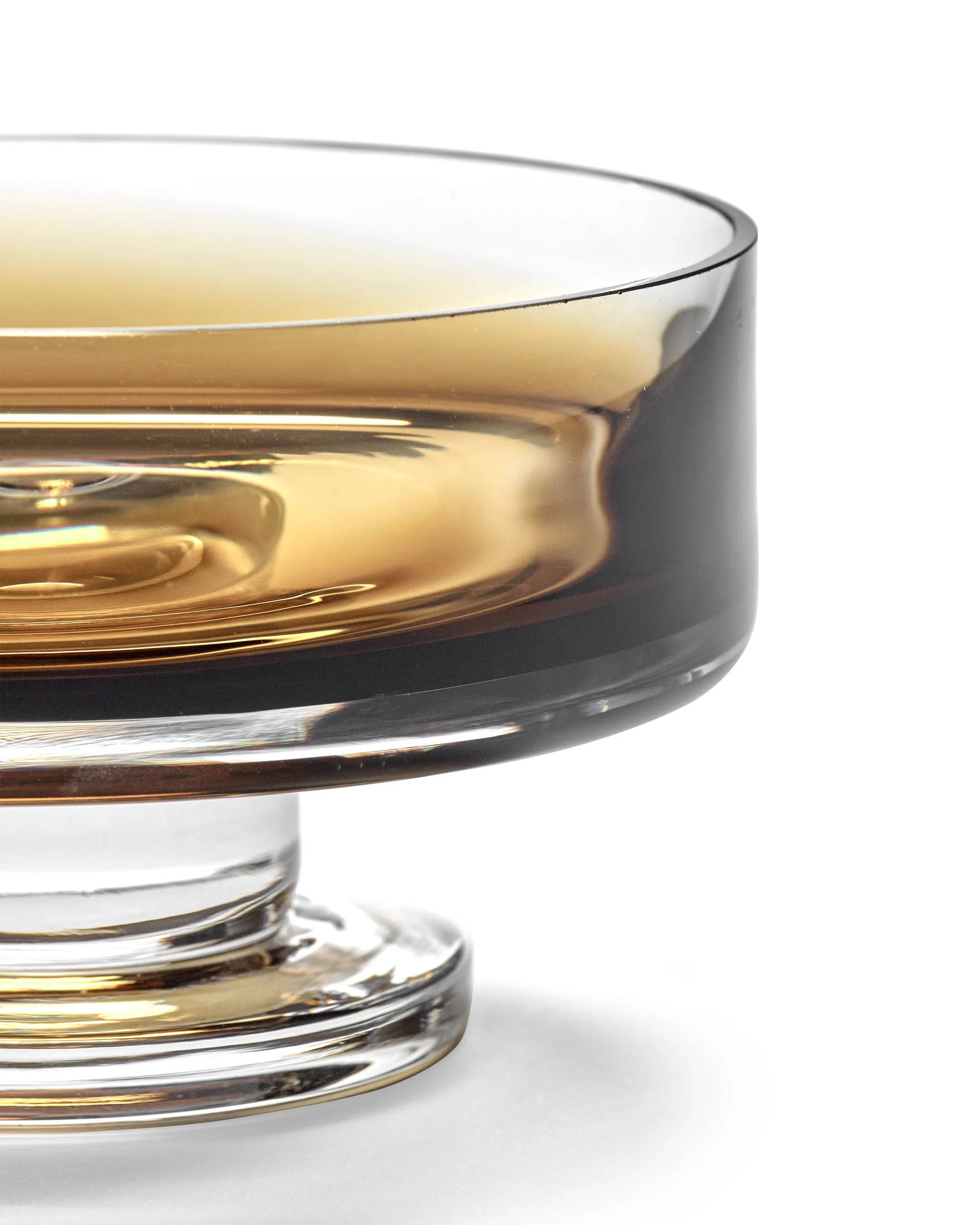 Zuma tigela baixa com pé M Ø13,6 cm, Âmbar Serax