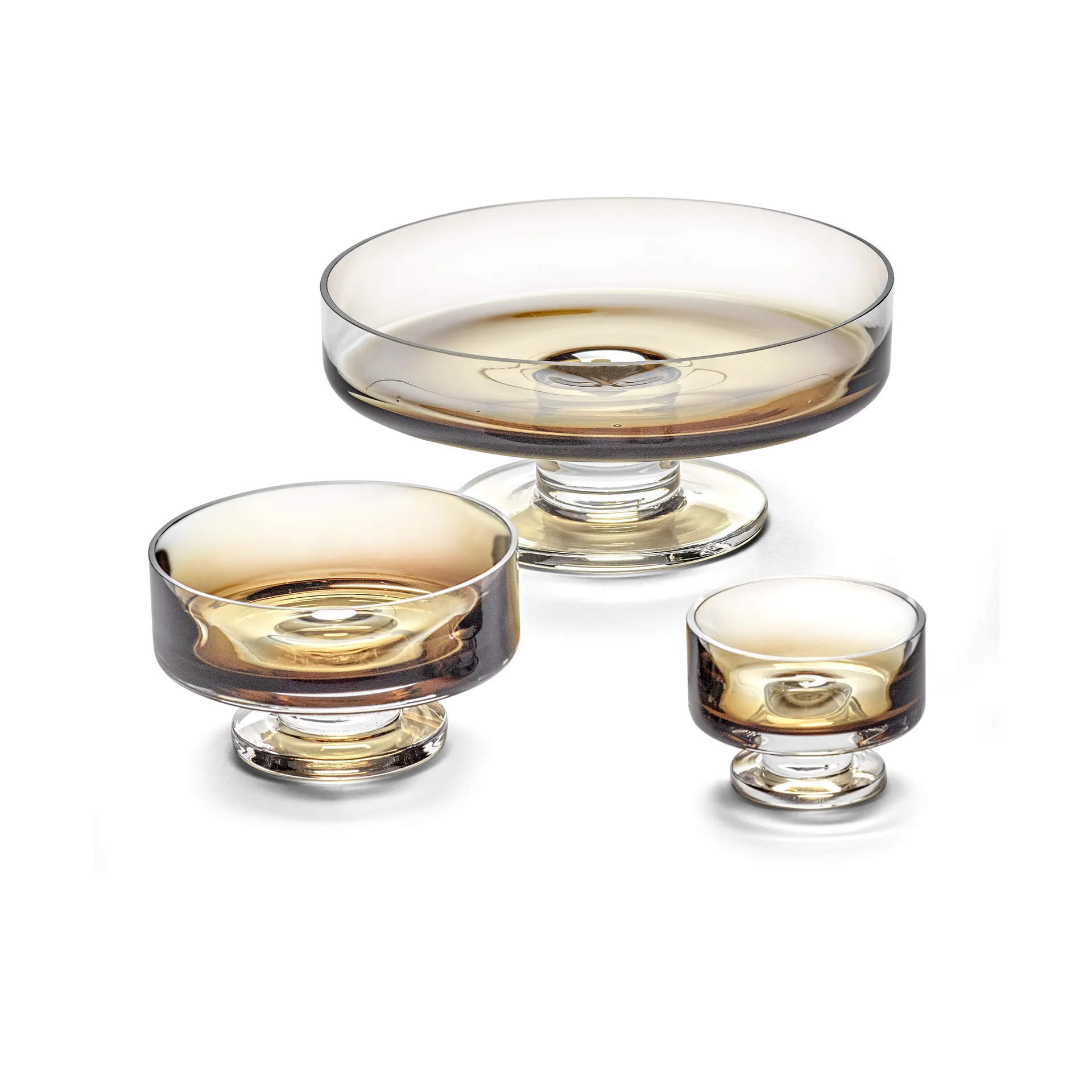 Zuma tigela baixa com pé S Ø8,5 cm, Âmbar Serax