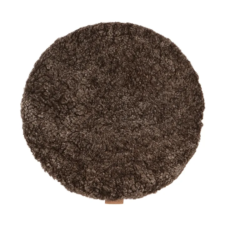 Jill almofada de assento acolchoada - Cappuccino (castanho), Ø36 cm - Shepherd of Sweden