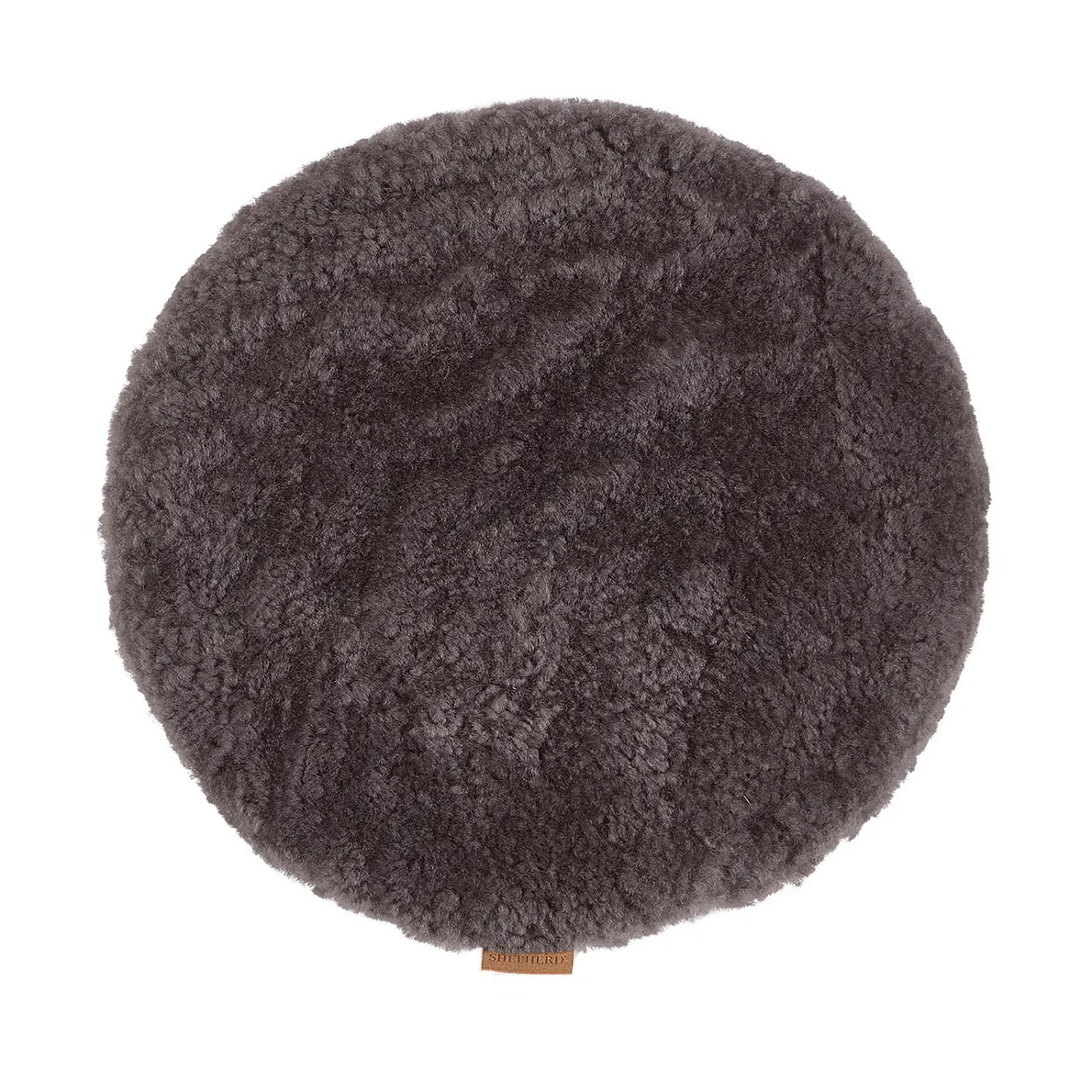Jill almofada de assento acolchoada, Carbon (cinzento), Ø36 cm Shepherd of Sweden