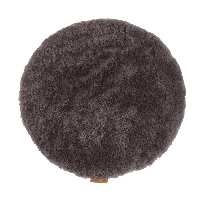 Jill almofada de assento acolchoada - Carbon (cinzento), Ø36 cm - Shepherd of Sweden