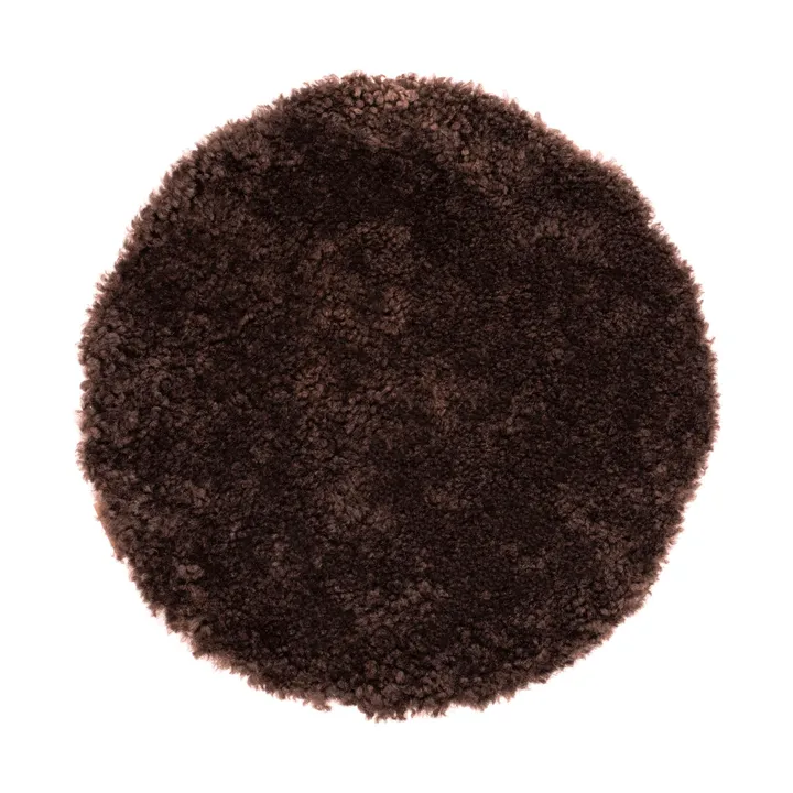 Jill almofada de assento acolchoada - Castanho escuro (castanho), Ø36 cm - Shepherd of Sweden