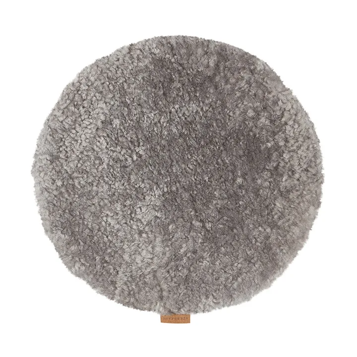 Jill almofada de assento acolchoada - Granito (cinzento), Ø36 cm - Shepherd of Sweden