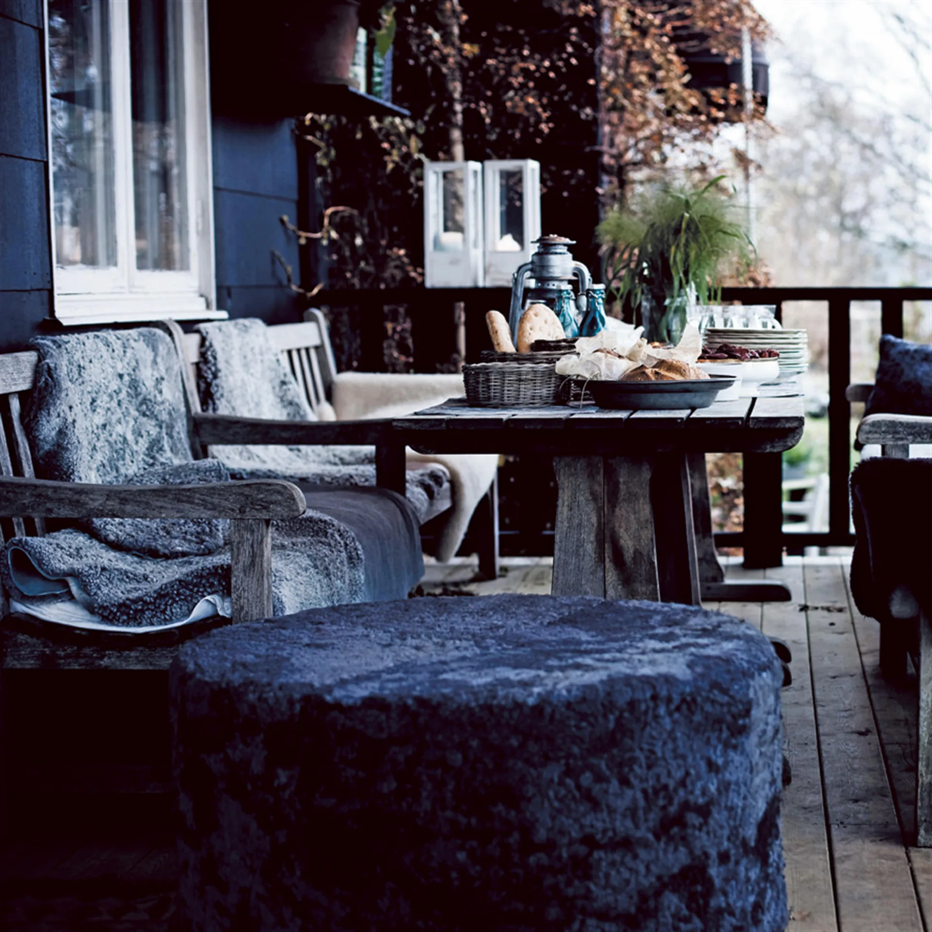 Pufe banco Frida, Shepherd , preto-grafite Shepherd of Sweden