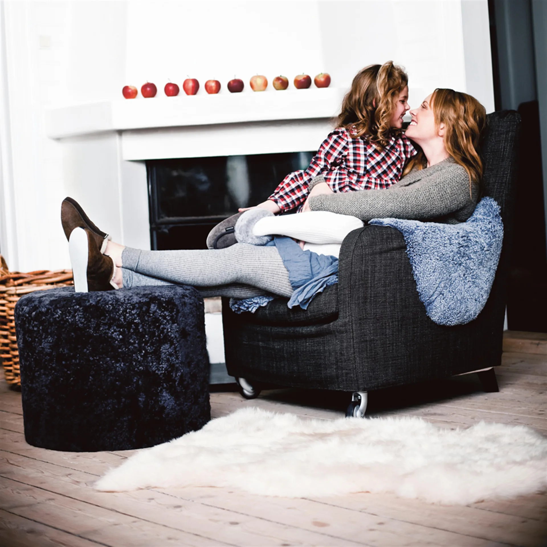 Pufe banco Frida, Shepherd , preto-grafite Shepherd of Sweden