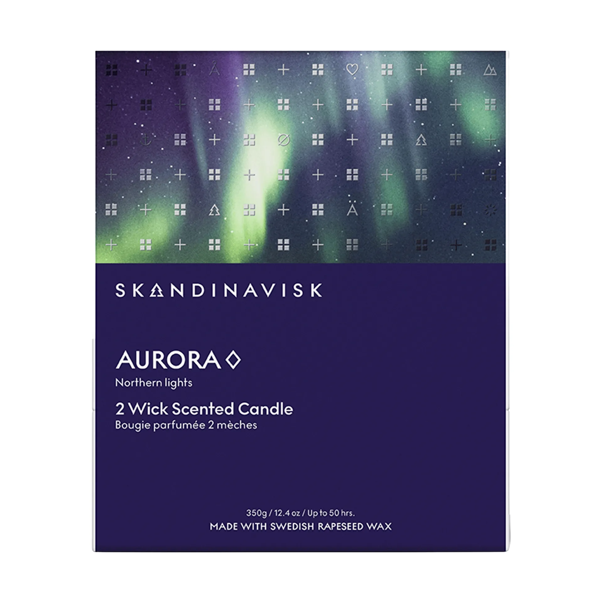 Aurora vela perfumada, 350 g, 2 pavios Skandinavisk