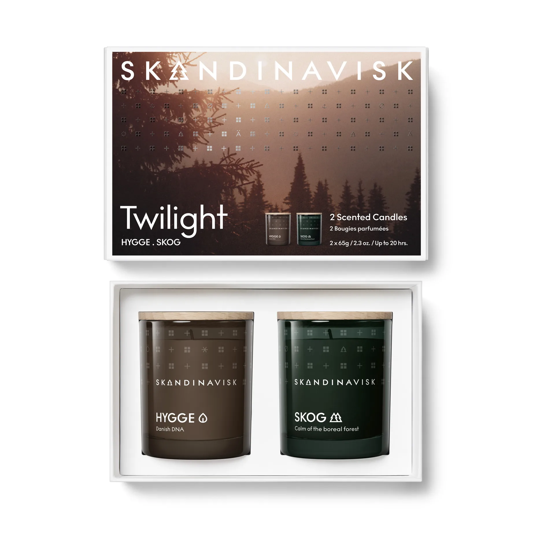 Conjunto de velas perfumadas Twilight 2 peças, 65 g Skandinavisk