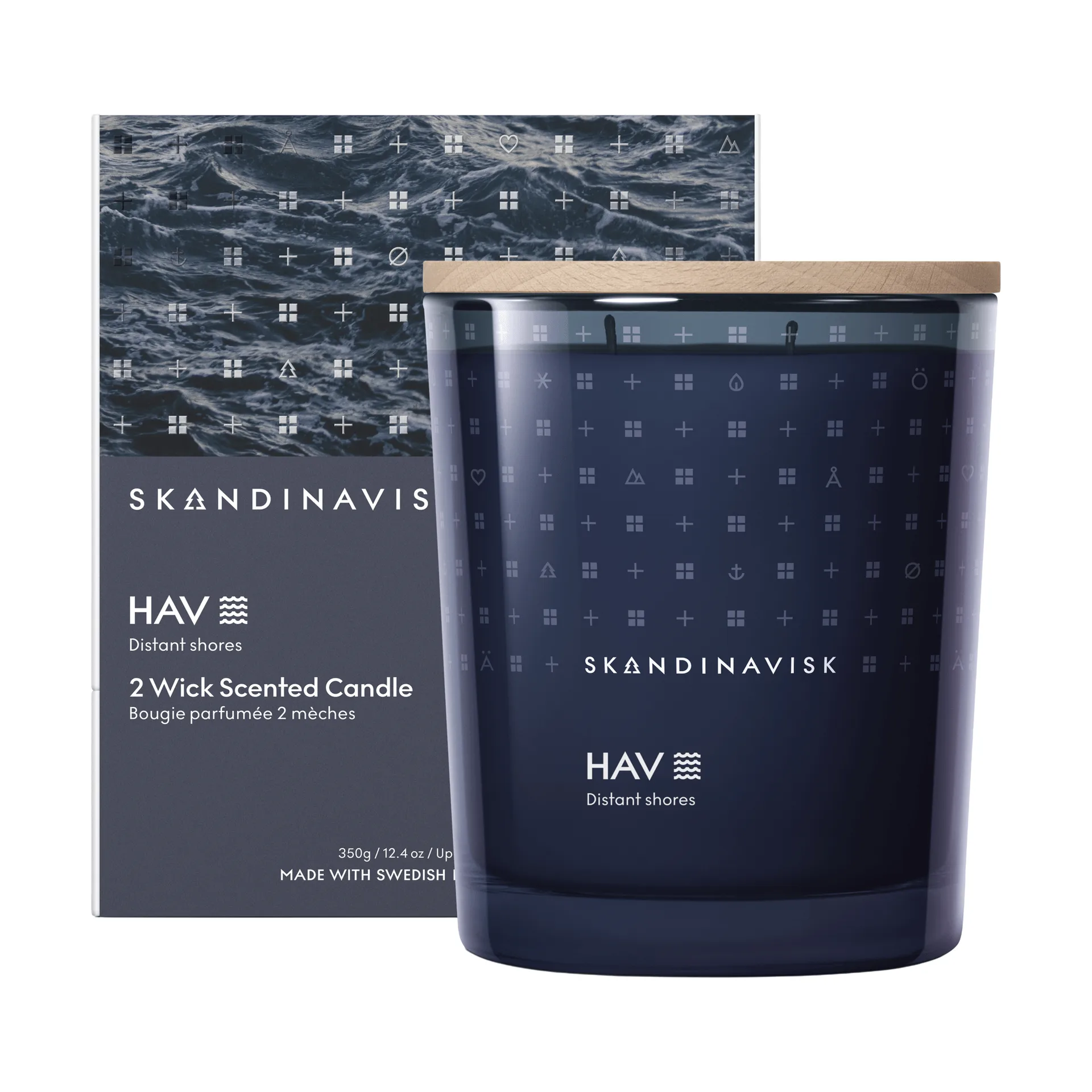 Hav vela perfumada, 350 g, 2 pavios Skandinavisk