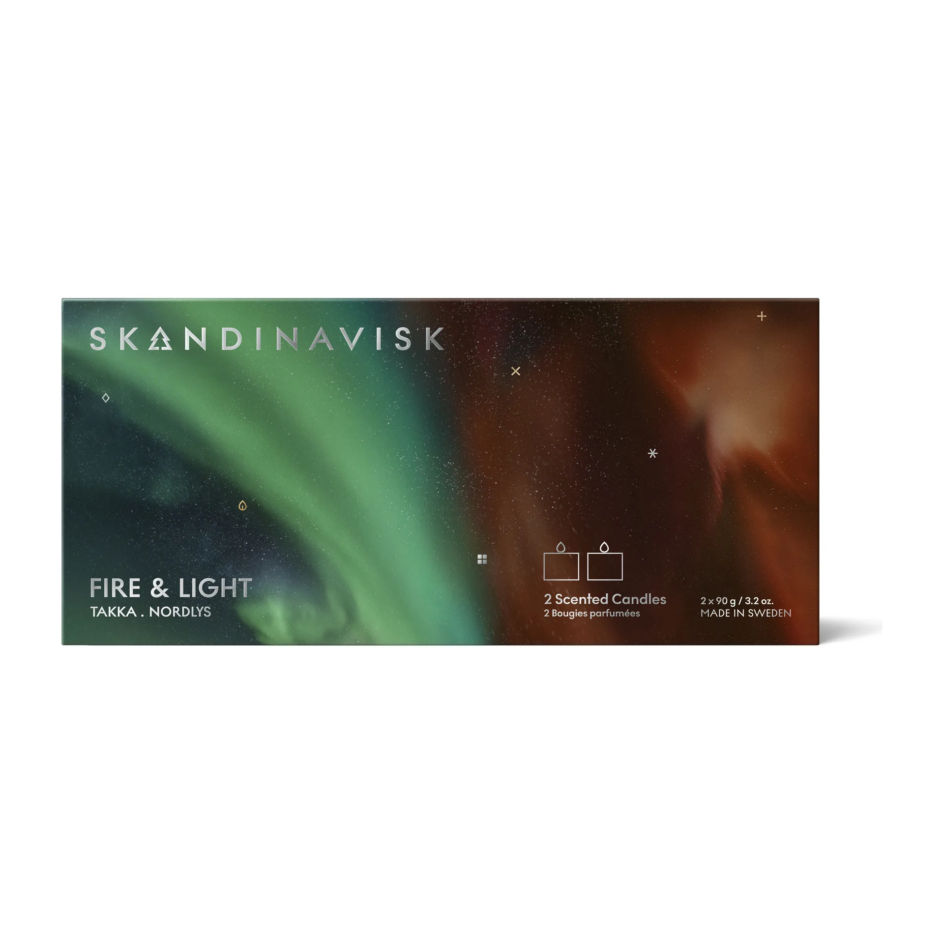 Mini Vela Gift set 2 Peças Fire & Light, 2x90g Skandinavisk