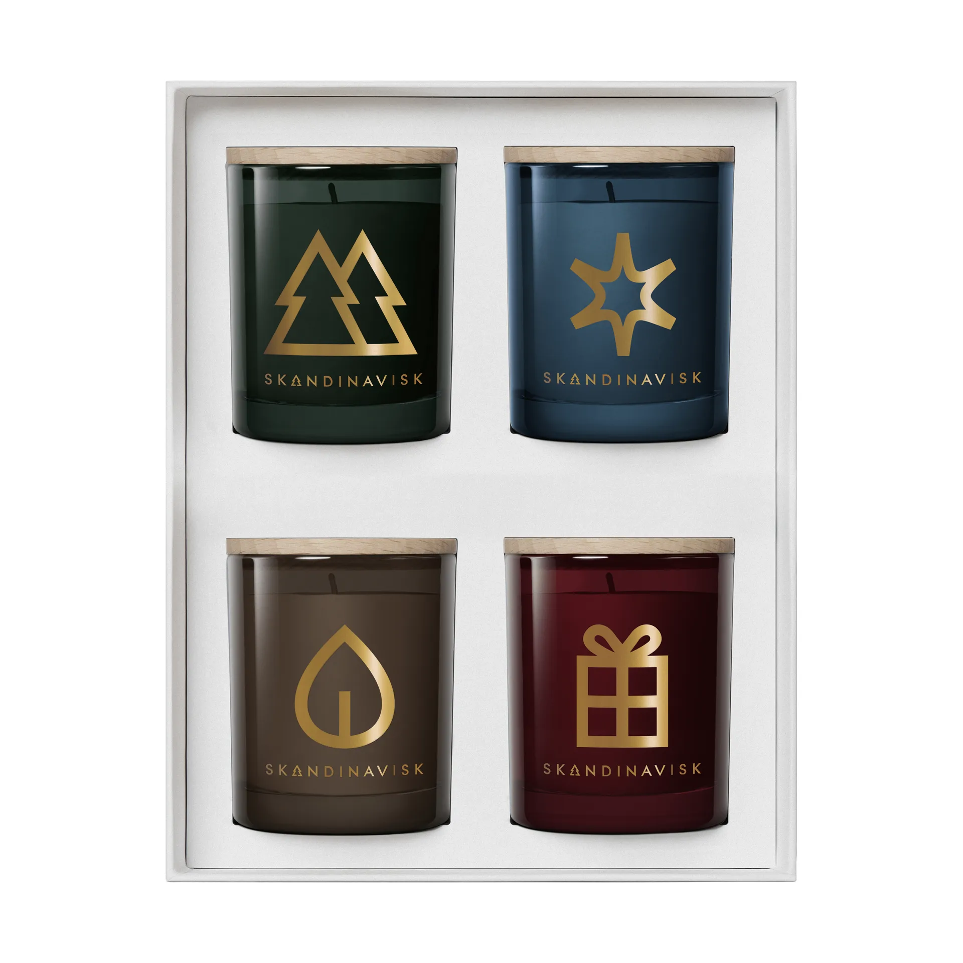 Moments conjunto de velas perfumadas, oferta, 4 peças, 65 g Skandinavisk