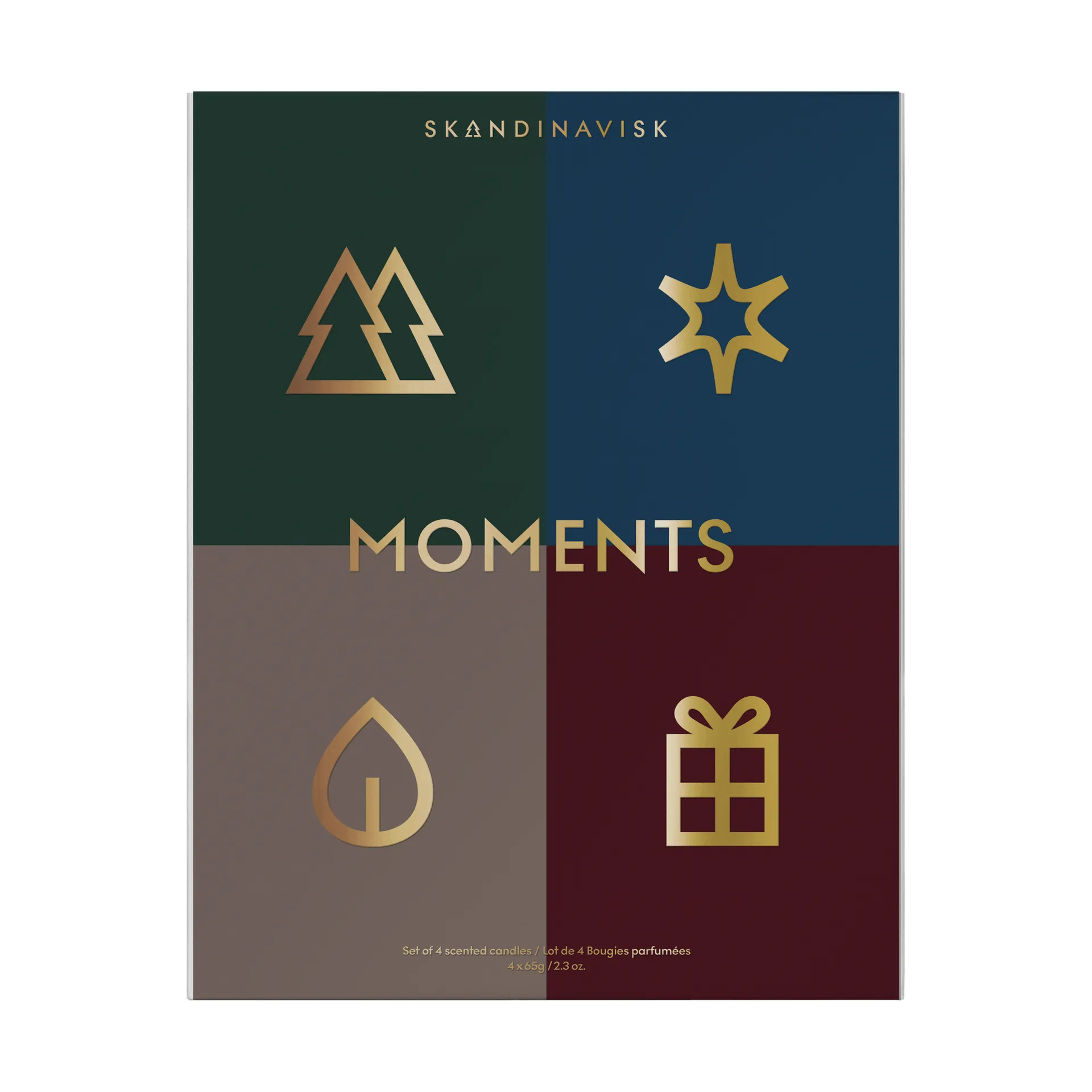 Moments conjunto de velas perfumadas, oferta, 4 peças, 65 g Skandinavisk