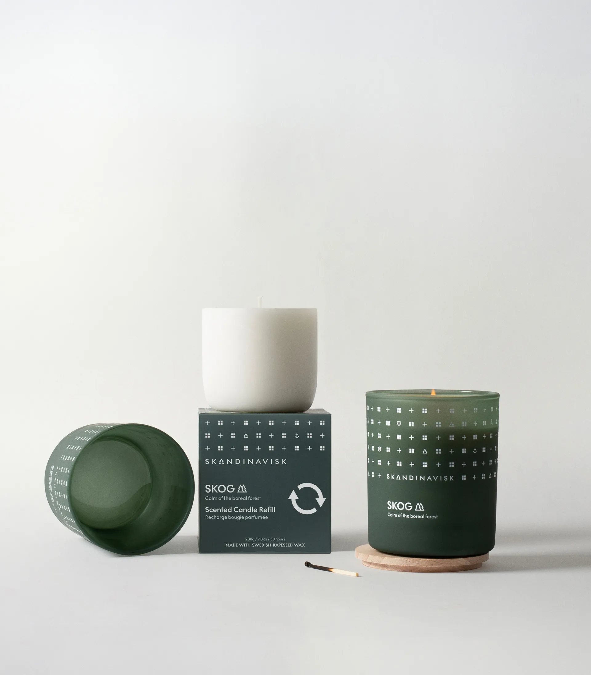 Refill Skog vela perfumada, 200 g Skandinavisk