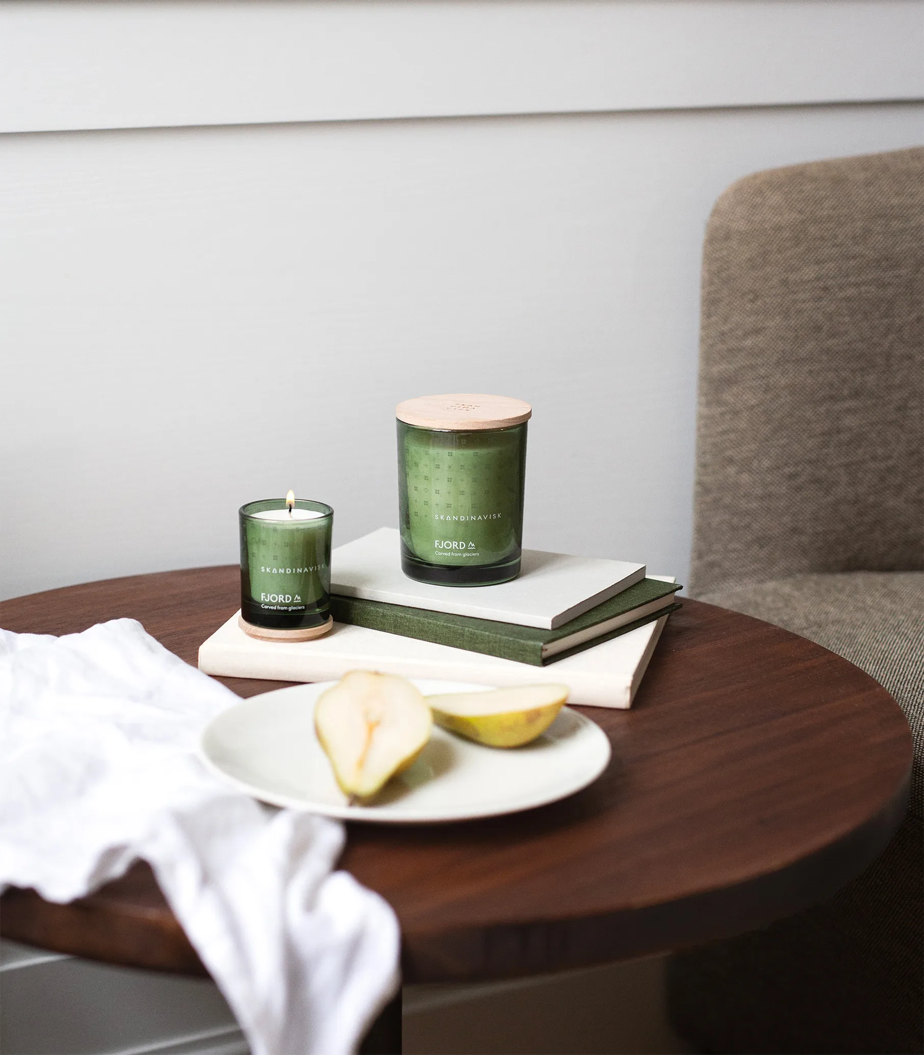 Vela perfumada Fjord tampa, 65 g Skandinavisk