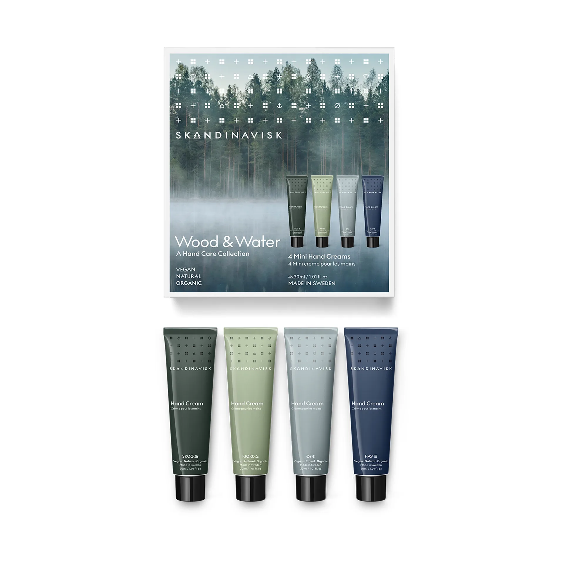 Wood & Water mini creme de mãos 4 peças, 30 ml Skandinavisk