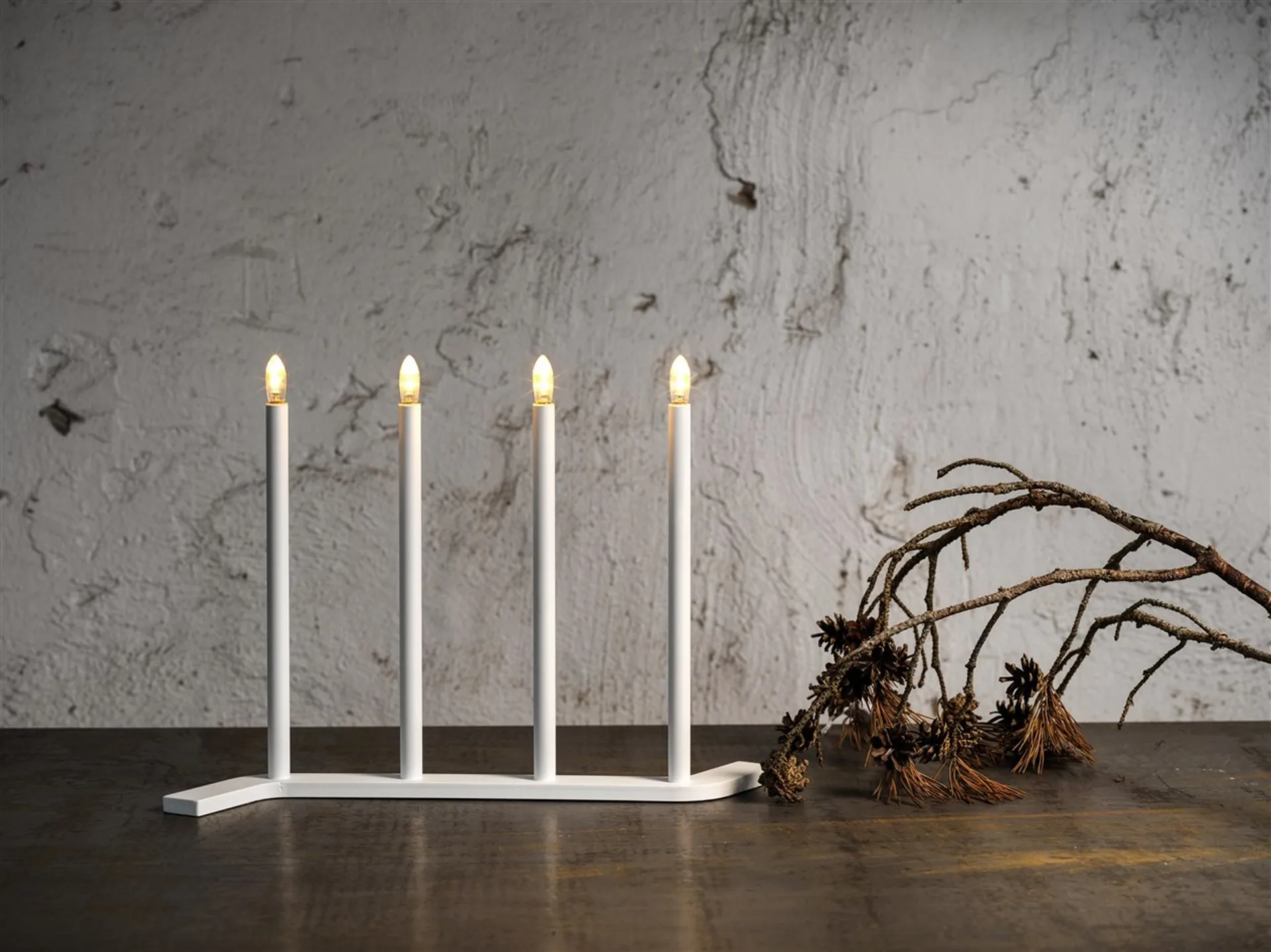 Advent RE castiçal de Advento, Branco, 4 velas SMD Design