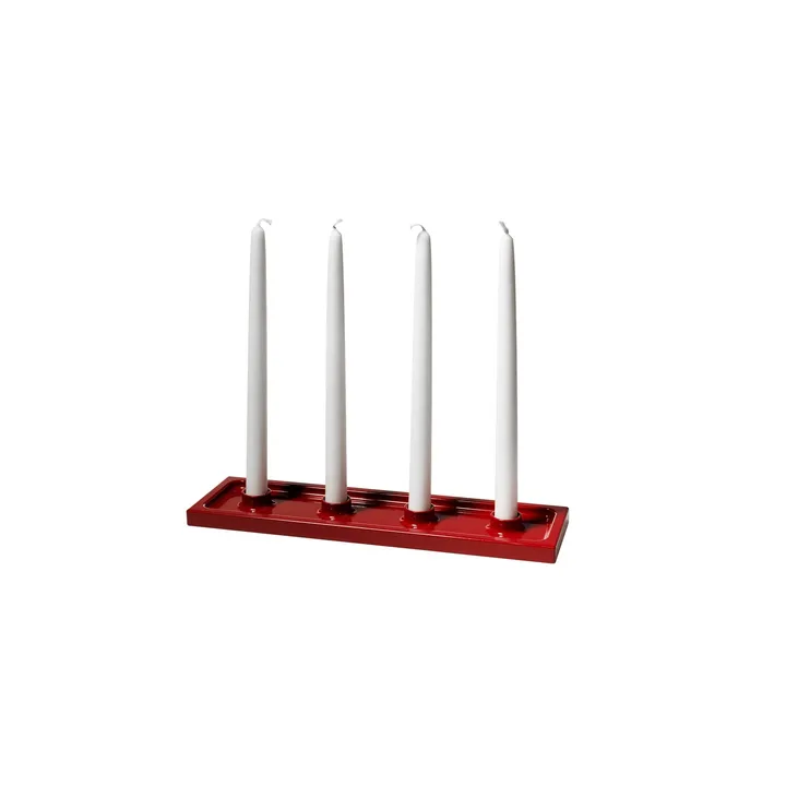 Crater castiçal de Advento - Vermelho, 4 luzes - SMD Design