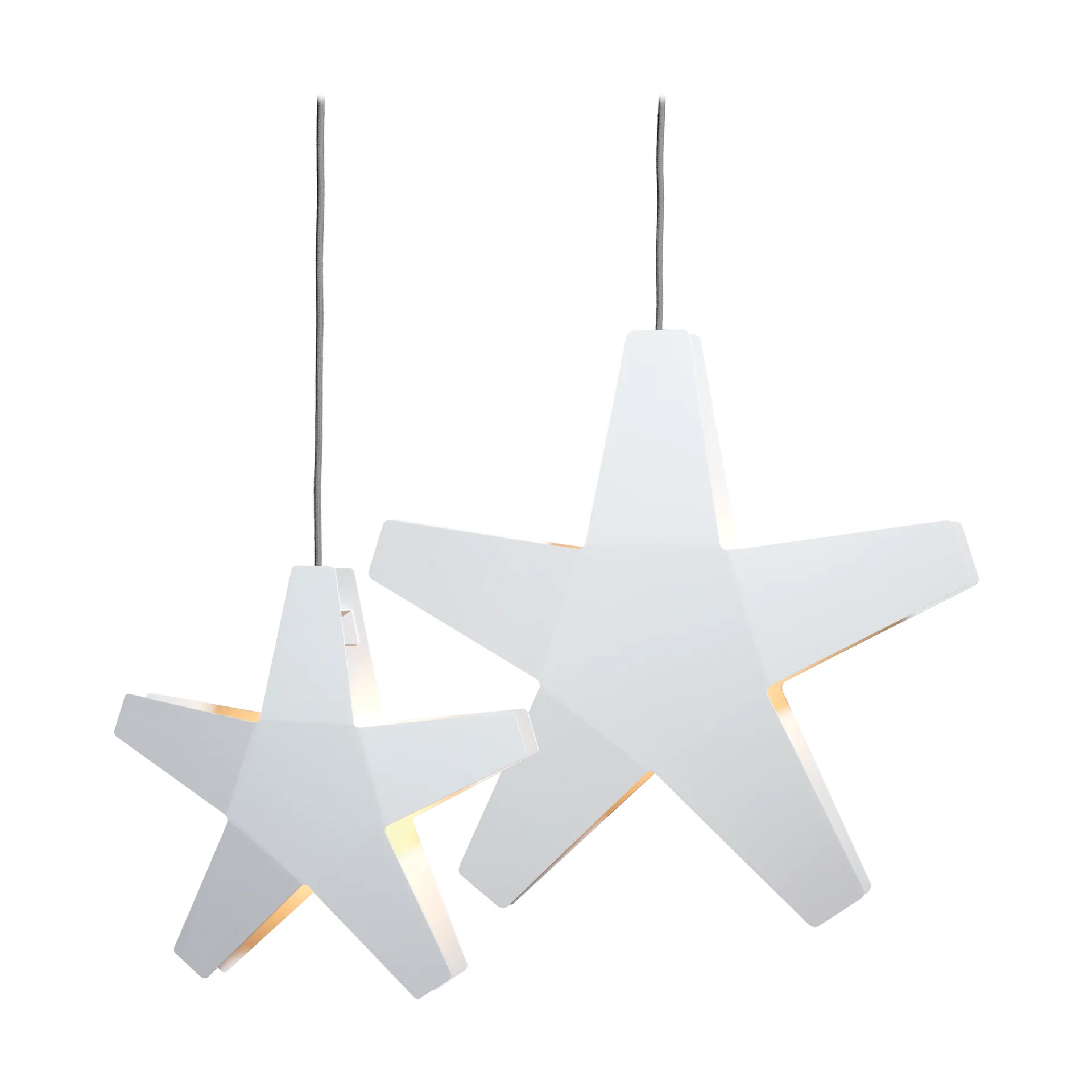 Estrela de Advento, Cabo branco-cinzento, 40 cm SMD Design