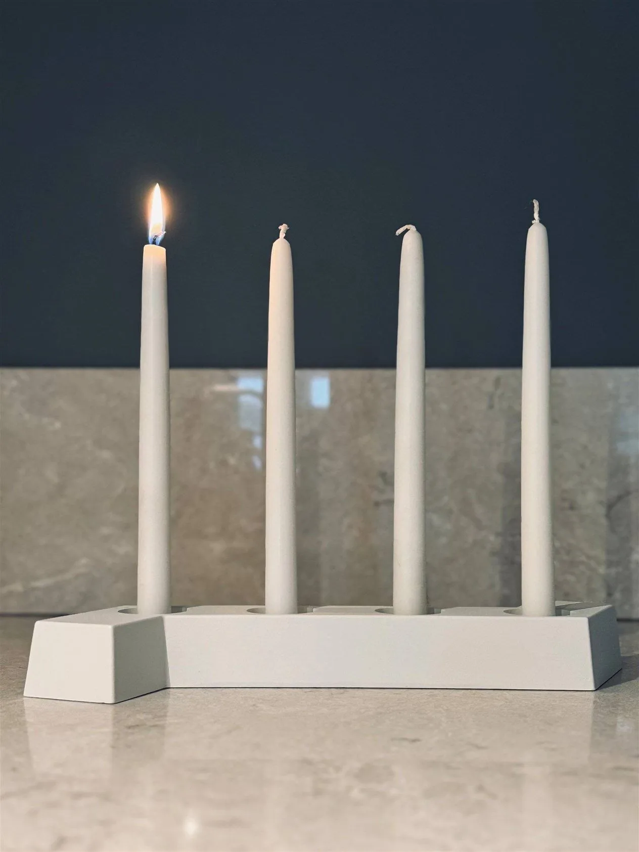 SMD candelabro de Advento, Branco, 4 luzes SMD Design