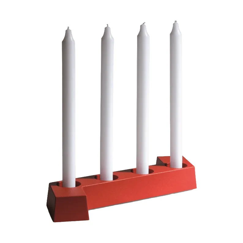 SMD candelabro de Advento, Vermelho, 4 luzes SMD Design