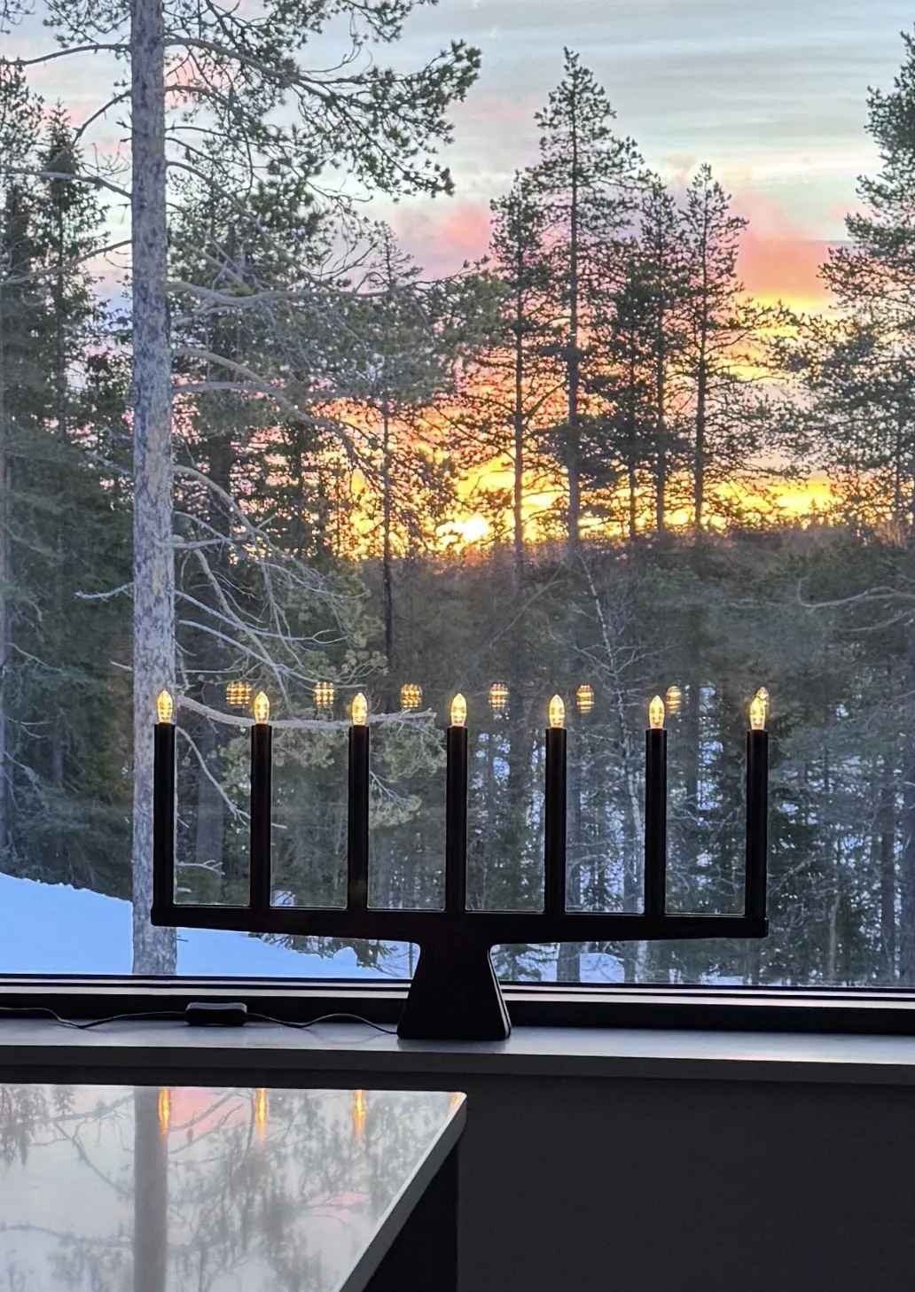 Stella 7 castiçal de Advento 60 cm, Preto SMD Design