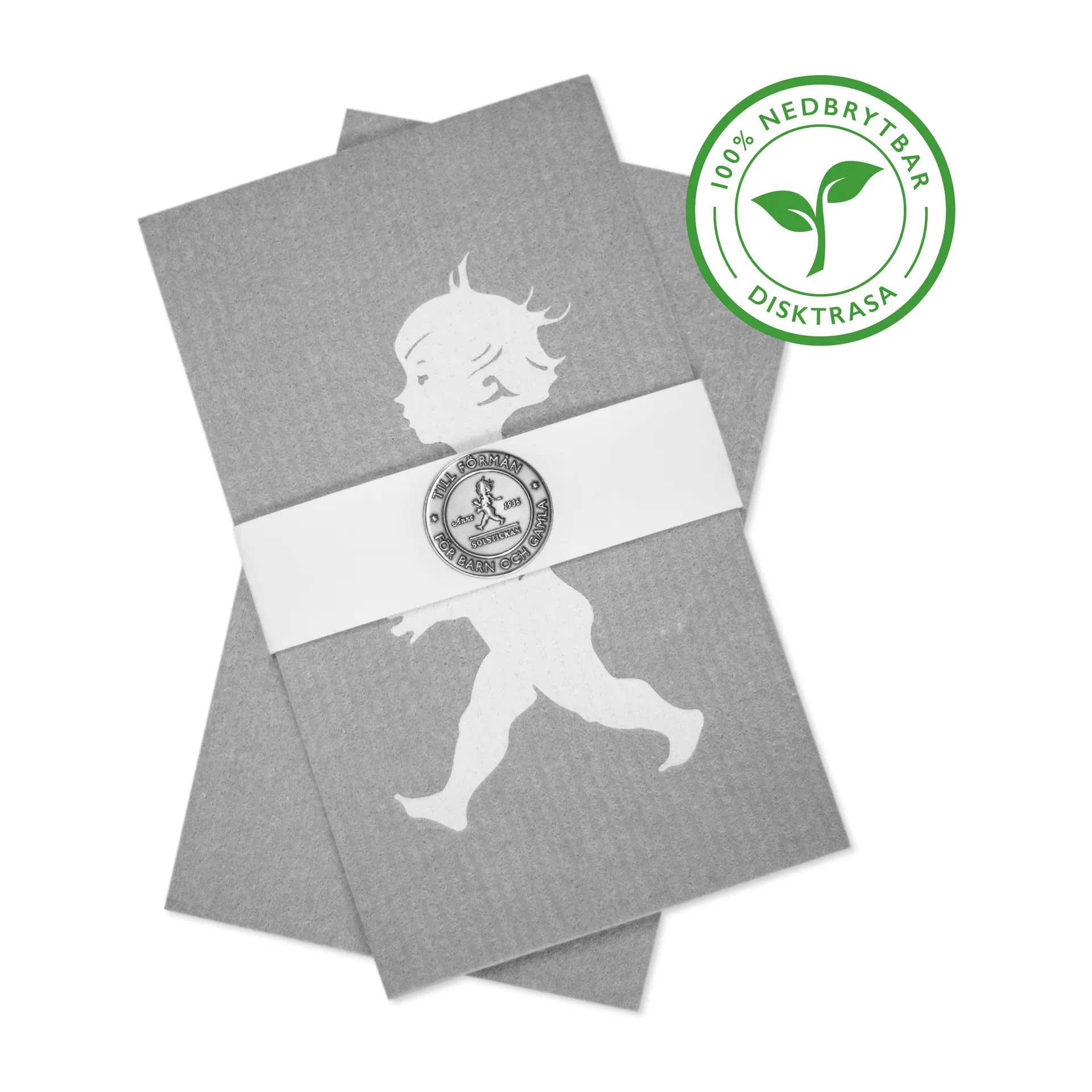 <b>Pano de prato 2-unidades Solstickan </b>, Cinzento Solstickan Design