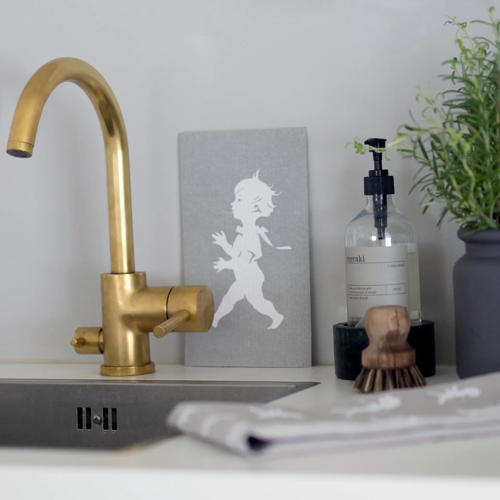 <b>Pano de prato 2-unidades Solstickan </b>, Cinzento Solstickan Design