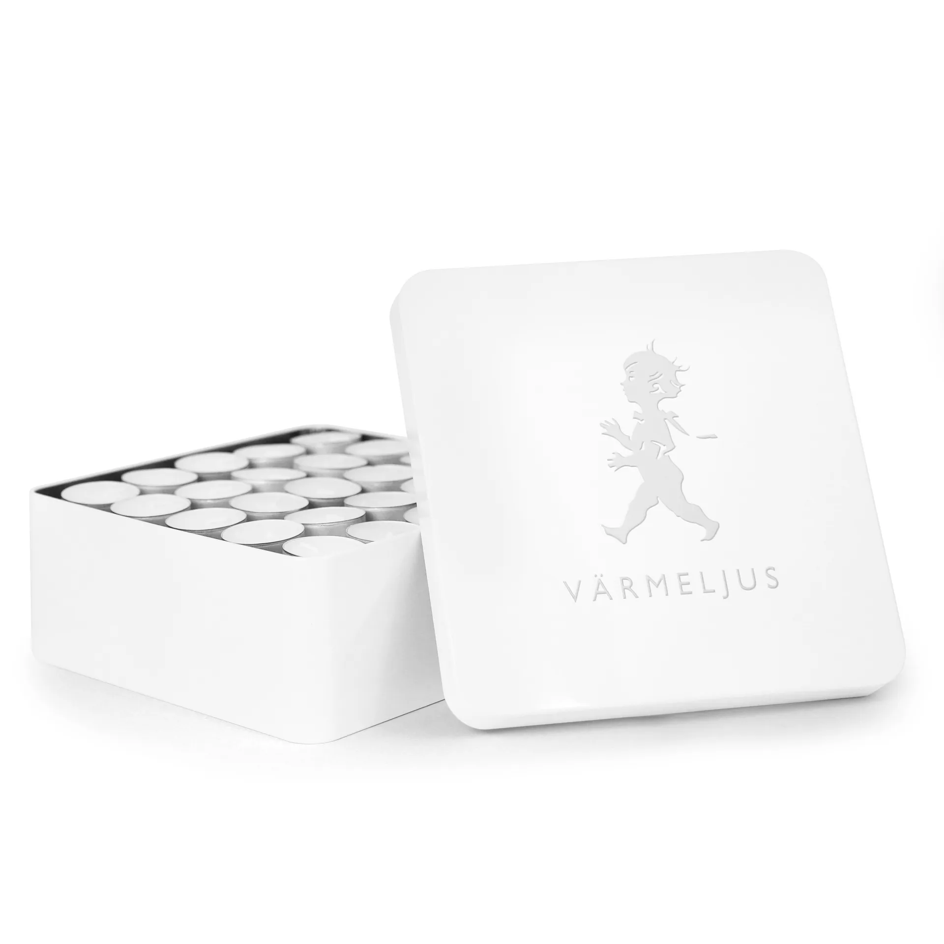 Caixa de velas Solstickan 21x21 cm, Branco brilhante Solstickan Design