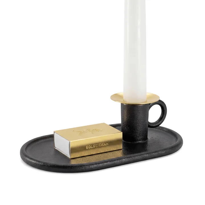 Castical de câmara com estojo de fósforos - Preto - Solstickan Design