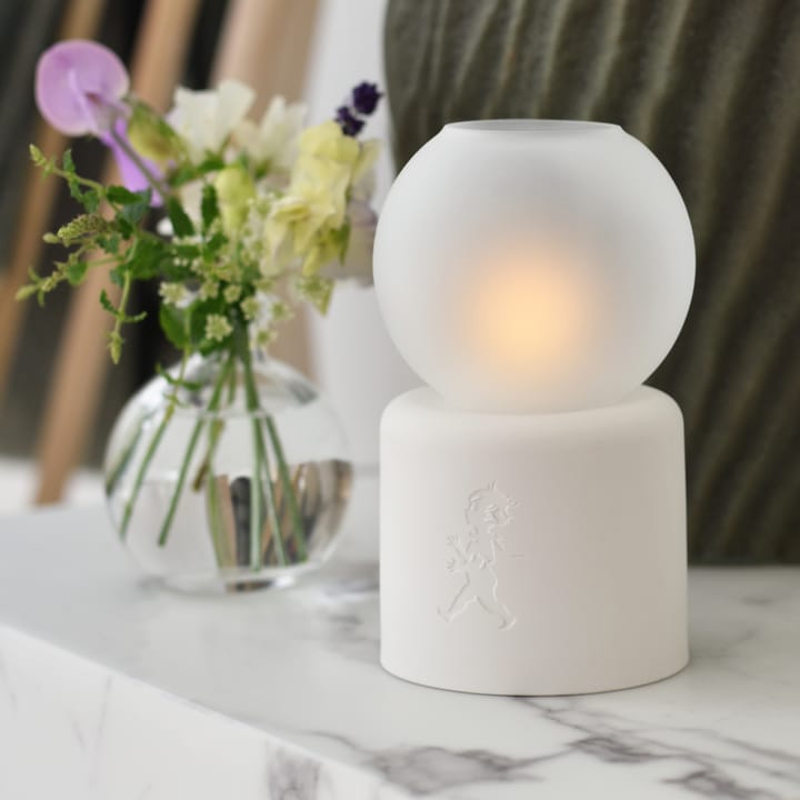 Globo lanterna para vela de chá Ø9,5x17 cm, Branco Solstickan Design